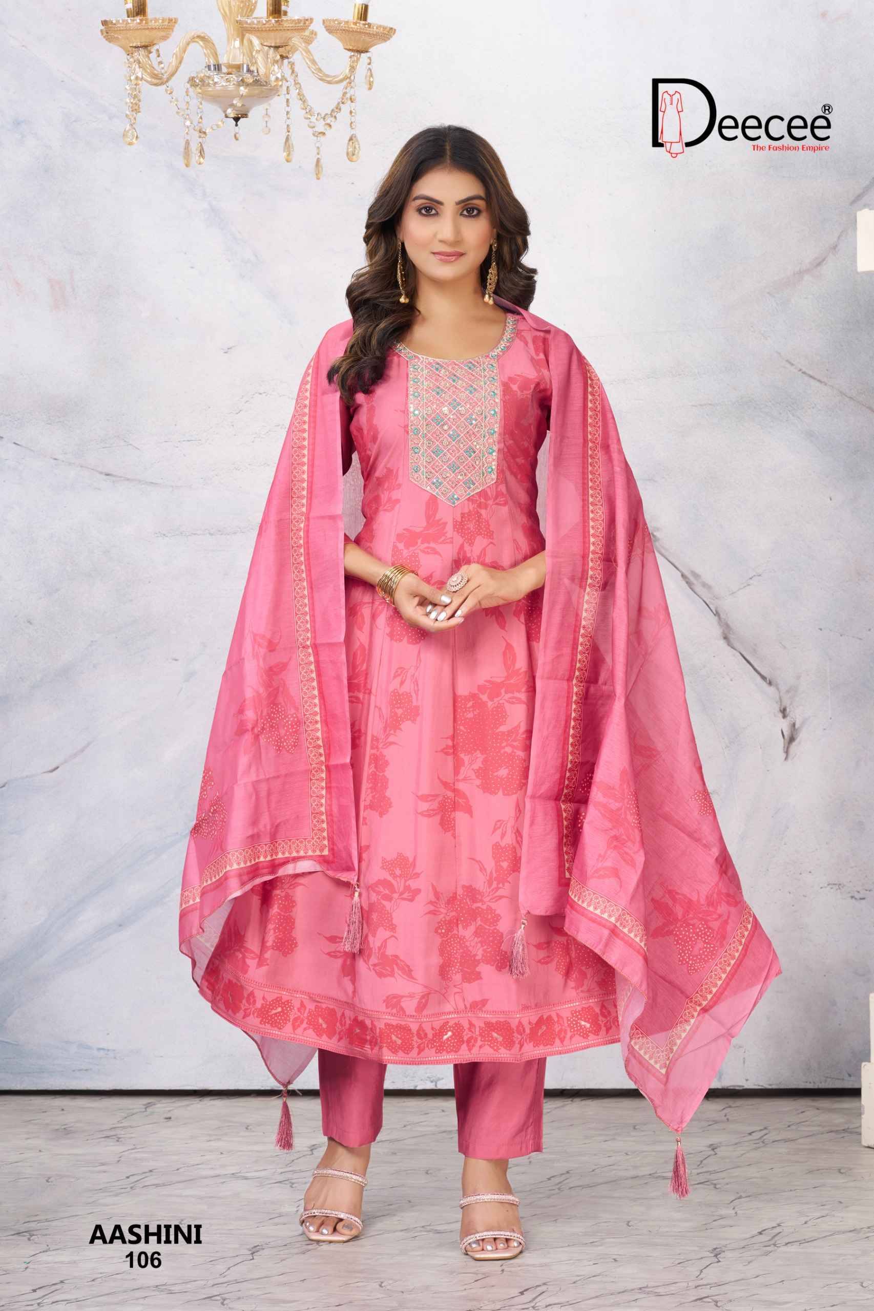 AASHINI By DEECEE 101 To 106 Series Stylish Fancy Colorful party Wear dresses At Wholesale Price